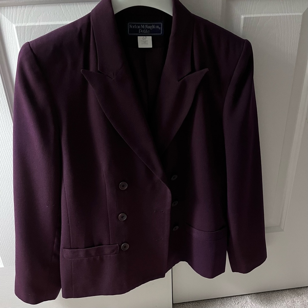 Vintage Norton Mcnaughton Eggplant Jacket Gem